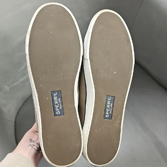 Sperry Tan Sneakers with White Soles - Picture 3 of 6